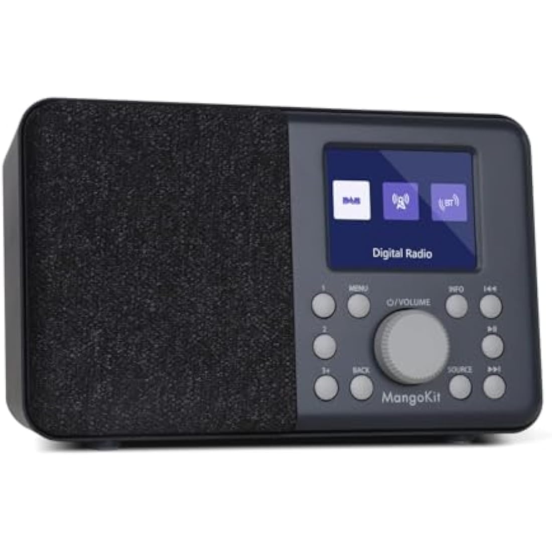 MangoKit MD3 Portable DAB/DAB+ Digital Radio with Bluetooth – Dark Grey