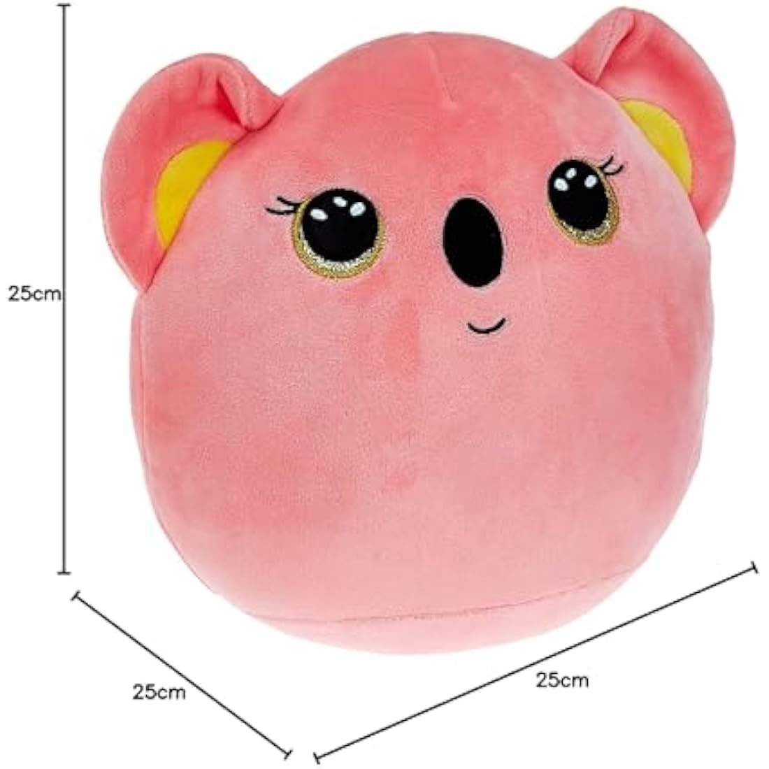 TY Squish a Boo Poppy Koala Plush Pillow - Pink Soft Toy, 20 CM