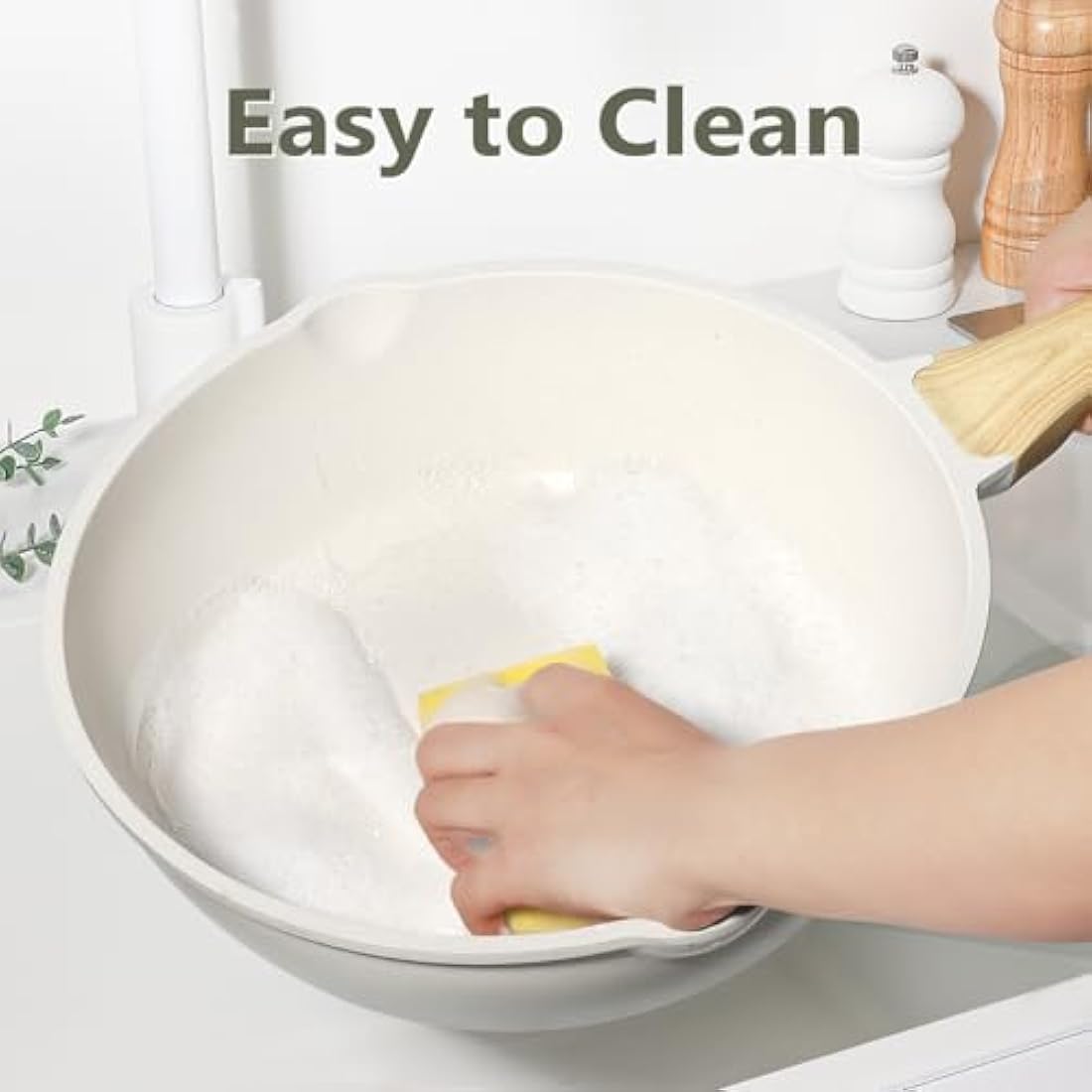 GiPP 14-Piece White Ceramic Nonstick Cookware Set | Induction Pots and Pans