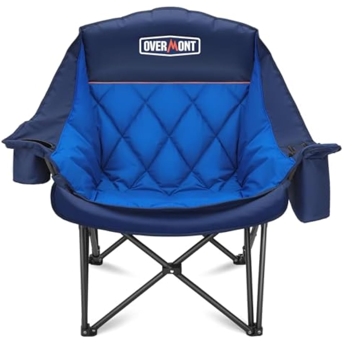 Overmont Oversized Camping Chair | Heavy-Duty Padded Folding Seat
