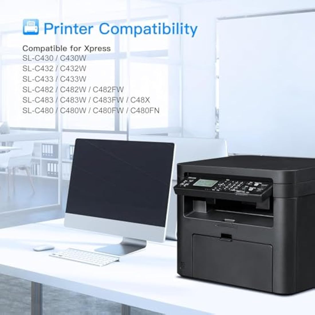 LxTek CLT-P404C Compatible Toner for Samsung Xpress C430 C480 | 4-Pack