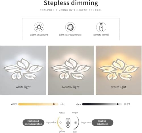 Jolof Store Modern Flower LED Ceiling Light – 45W Dimmable Floral Chandelier