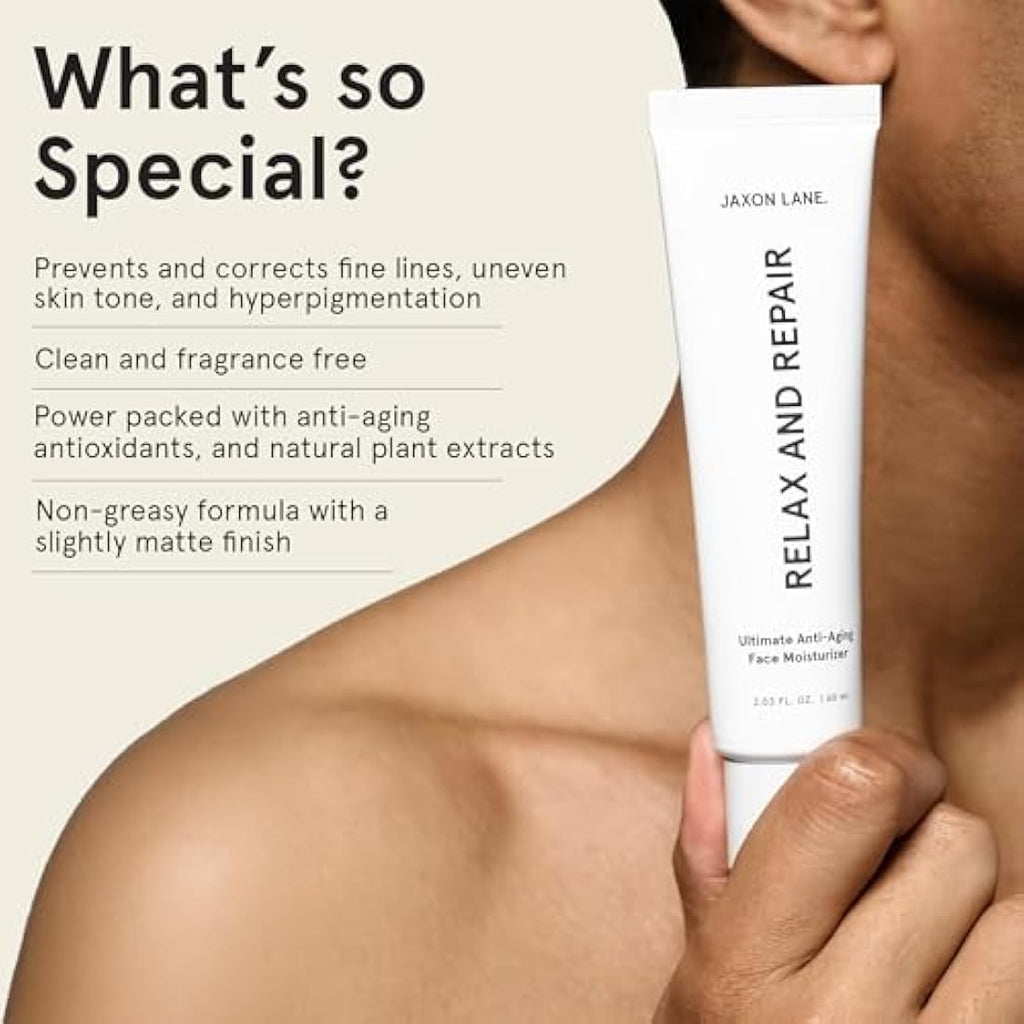 Jaxon Lane Relax and Repair Anti-Aging Face Moisturizer for Men | 50ml