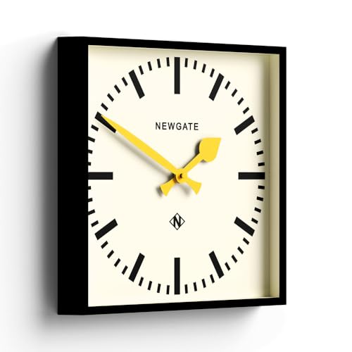 Newgate Number Five Square Railway Wall Clock | Silent Quartz Movement
