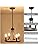 ASHUAQI 4-Light Wagon Wheel Chandelier – Rustic Black Farmhouse Pendant