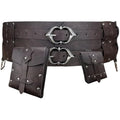 EpicCos Medieval Renaissance 3-Piece Belt and Fanny Pack Set – Brown