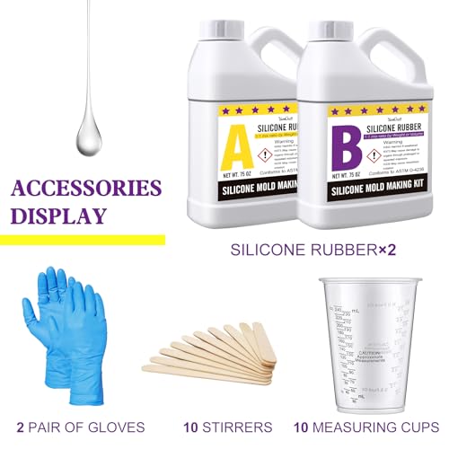 Jolof Store Silicone Mould Making Kit – 150oz Translucent 18A Rubber