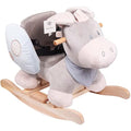 Nattou Donkey Wooden Rocking Animal Toy | Padded Seat & Safety Belt
