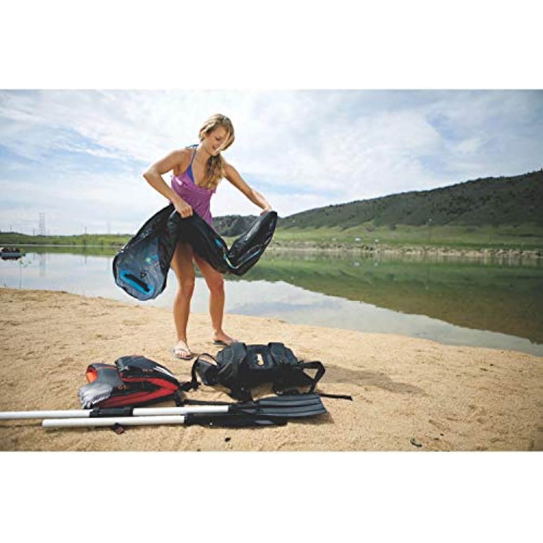 Sevylor QuickPak K1 1-Person Inflatable Kayak with Backpack & Paddle