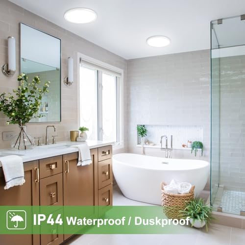 Zemty 4-Pack 15W LED Ceiling Light | IP44 Waterproof Flush Mount 18cm