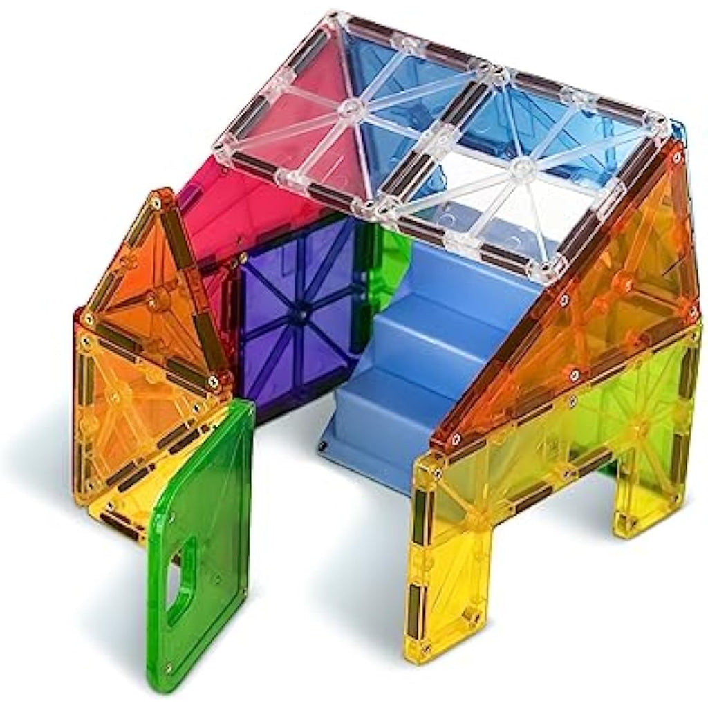 Magna-Tiles 28-Piece House Set | Magnetic STEM Building Tiles for Kids