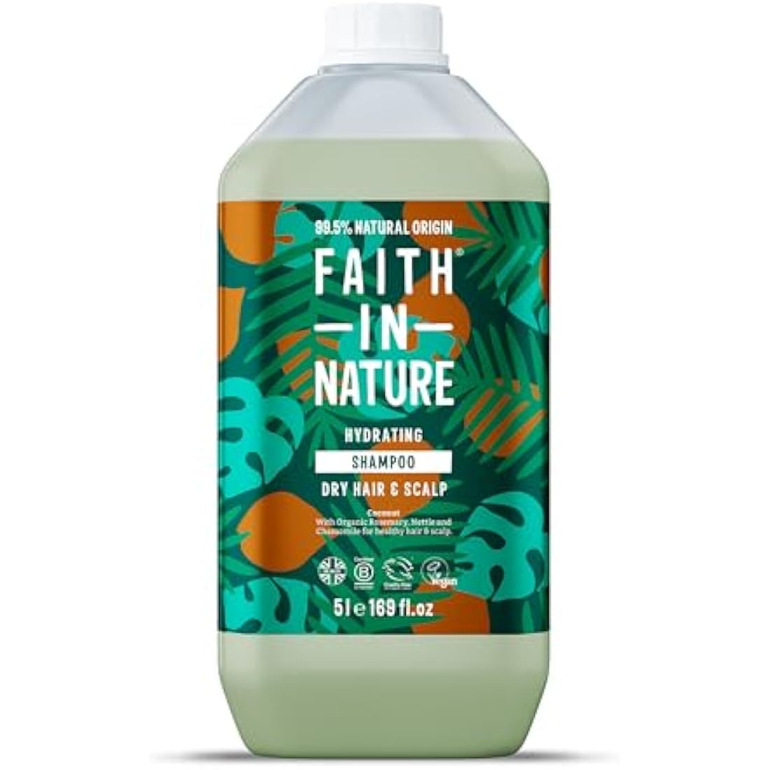 Faith In Nature Organic Coconut Hydrating Shampoo – 5L Refill Pack