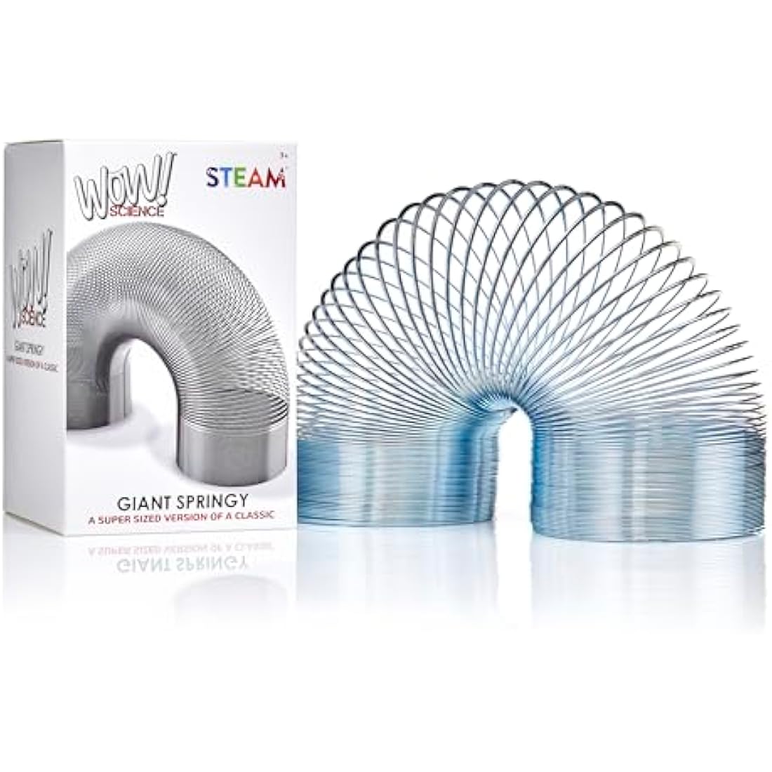 WOW! STUFF Super-Size Metal Spring Toy – Giant Sensory STEM Slinky