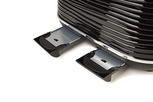 Haden Devon 4-Slice Toaster | Black Stainless Steel with Wide Slots