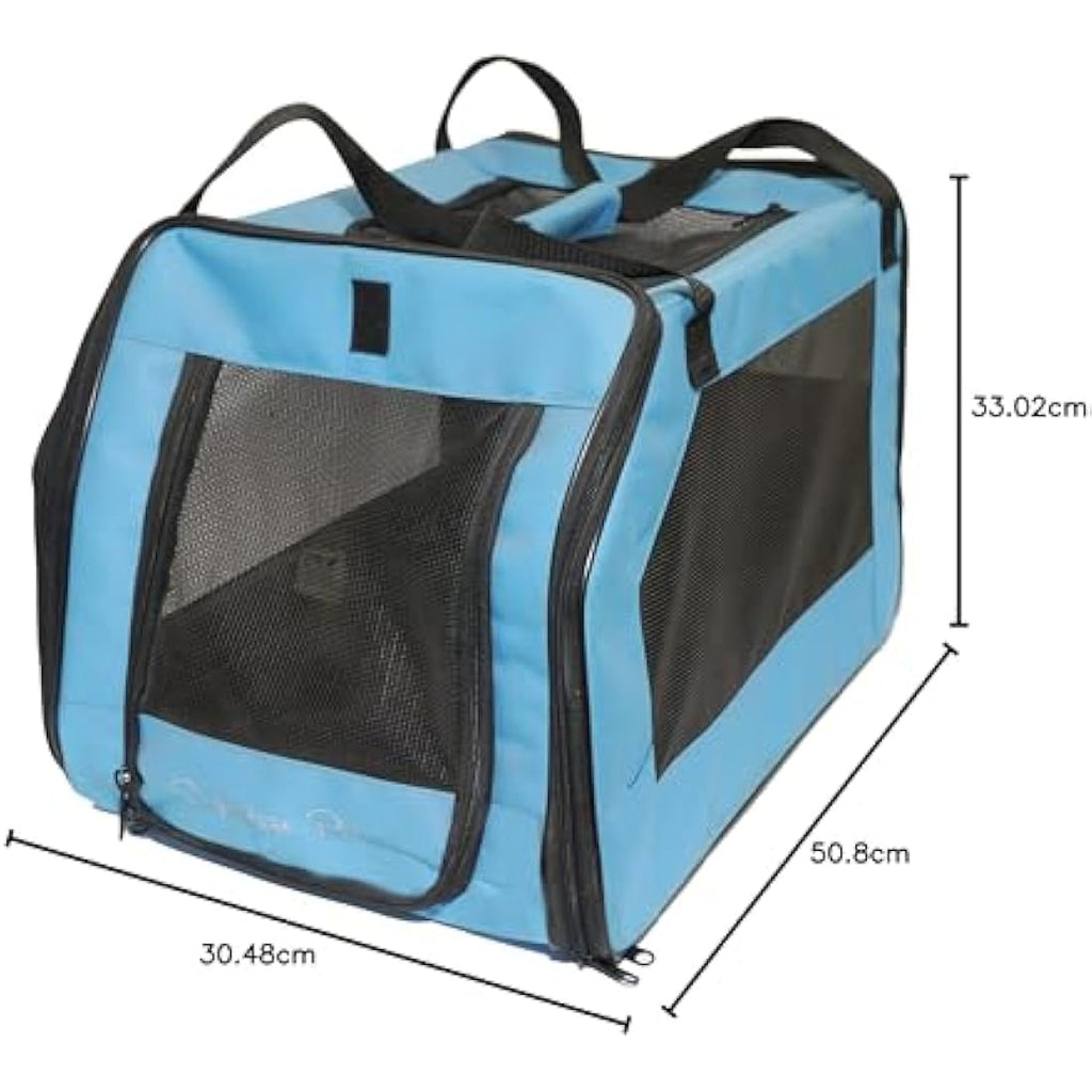 Jolof Store Pet Car Seat and Carrier – Aqua Portable Travel Kennel
