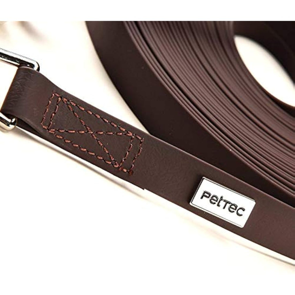 PetTec Trioflex Dog Leash – 10m Weatherproof Heavy Duty Lead in Brown
