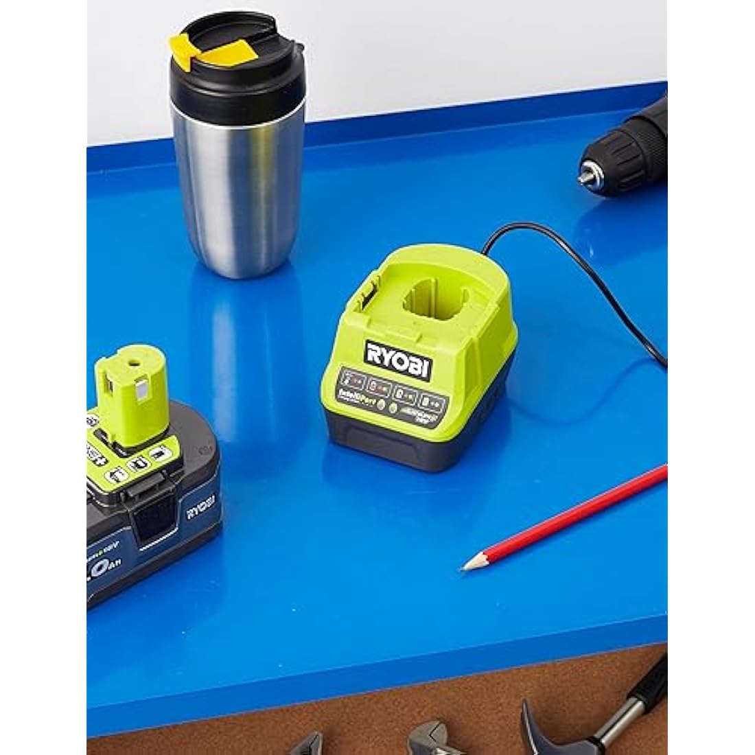 Ryobi 18V ONE+ 2.0A Lithium-Ion Battery Charger – Fast Charging RC18120
