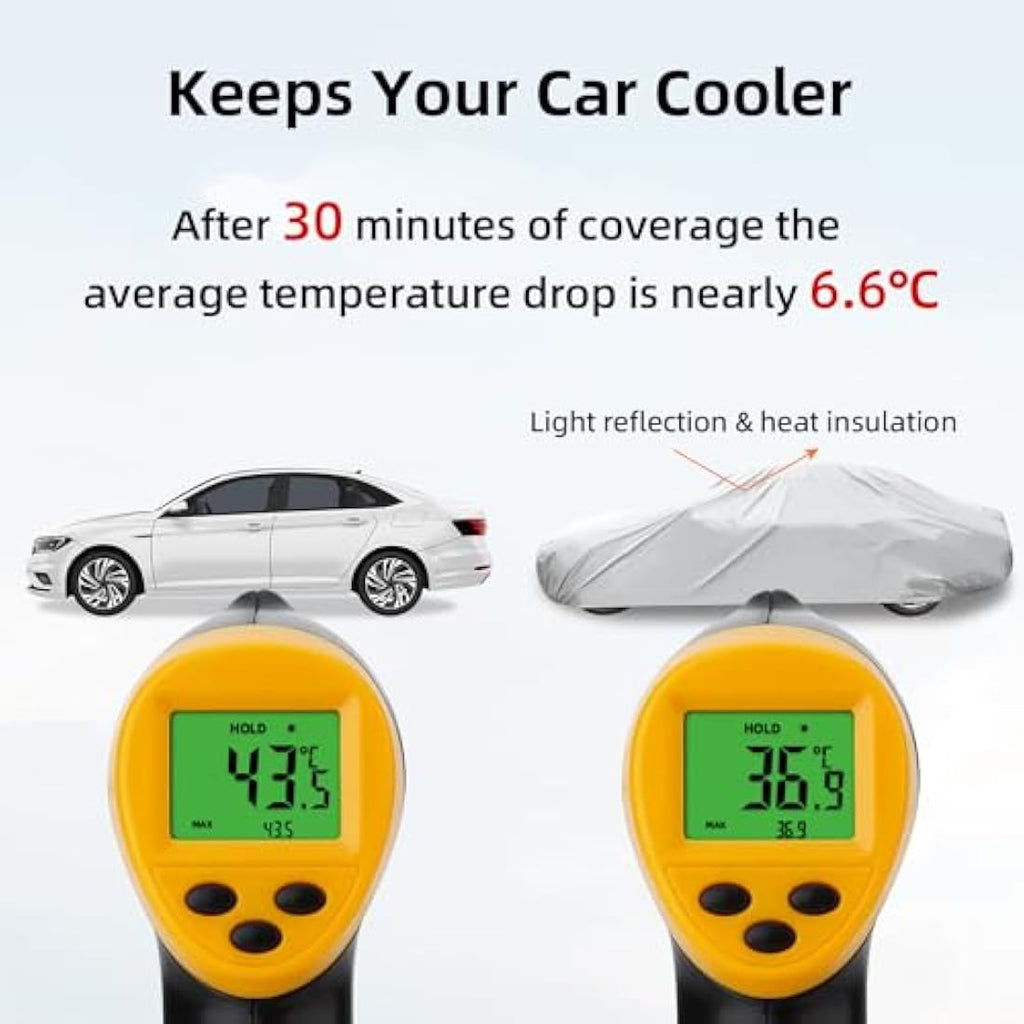 Ohuhu All-Weather Sedan Car Cover | 191-201" UV Protection & Windproof