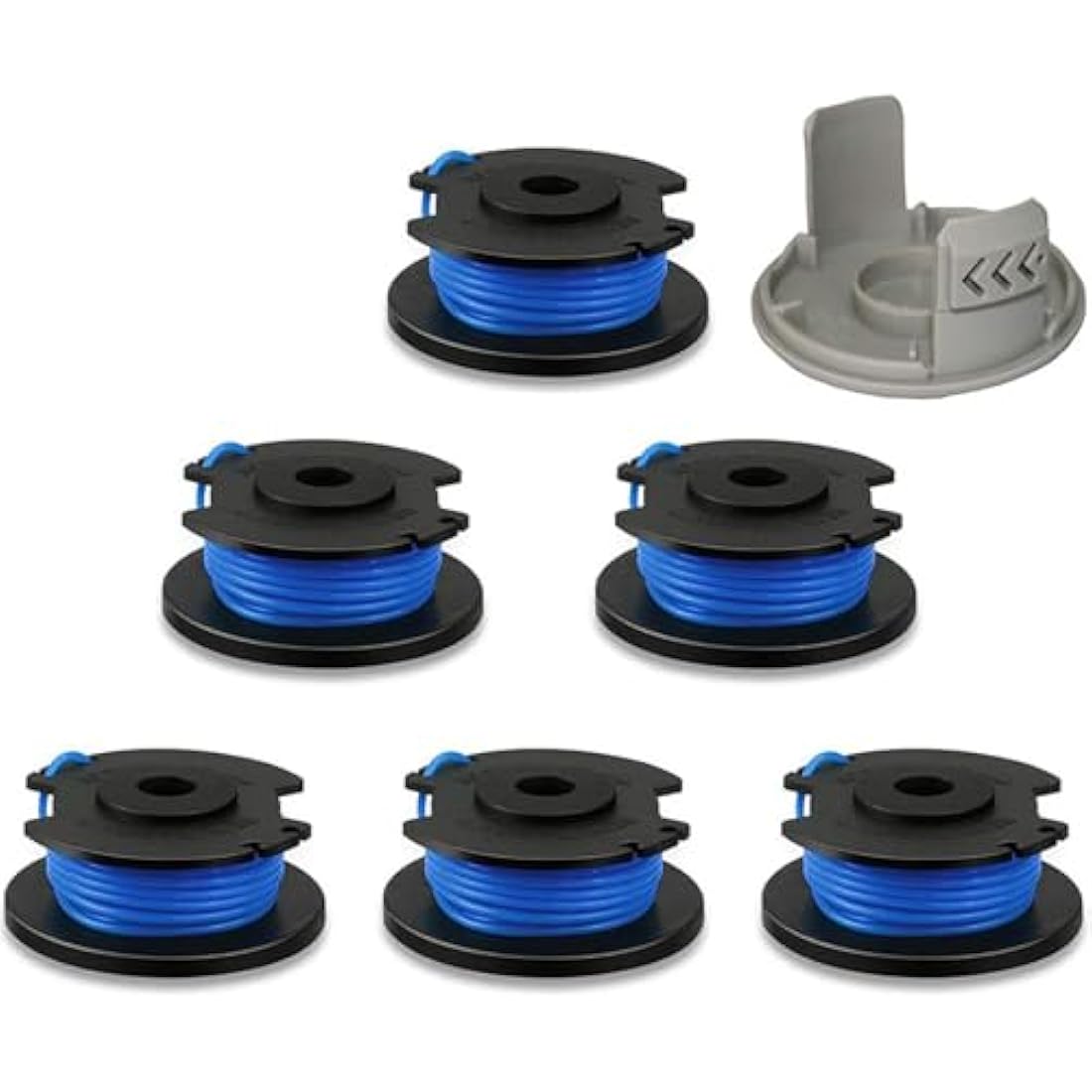 Eyoloty Trimmer Spool Line for Ryobi 18V 24V 40V - 6 Spools + 1 Cover