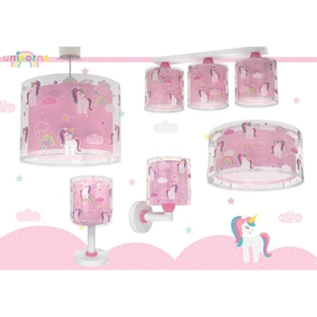 Jolof Store Unicorn & Animal Children's Ceiling Light - Pink Nursery Lamp