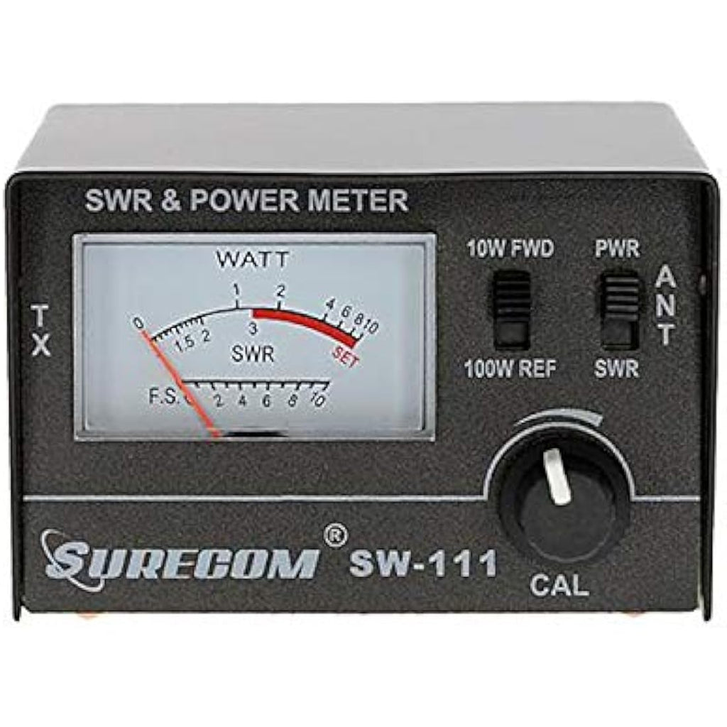 Mcbazel Surecom SW-111 SWR & Power Meter for CB Radio - 100W Analog