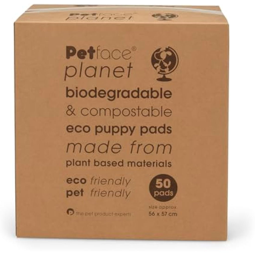 Petface Planet Biodegradable Puppy Training Pads | 50 Pack | 56x57cm