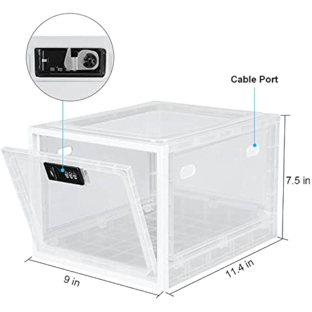 Medicine Lock Box – Large Stackable Food Safe Storage Container