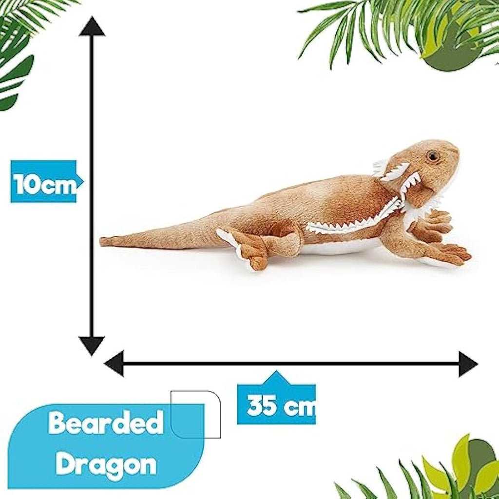 Zappi Co Bearded Dragon Plush Toy | 100% Recycled Eco-Friendly Stuffed Animal
