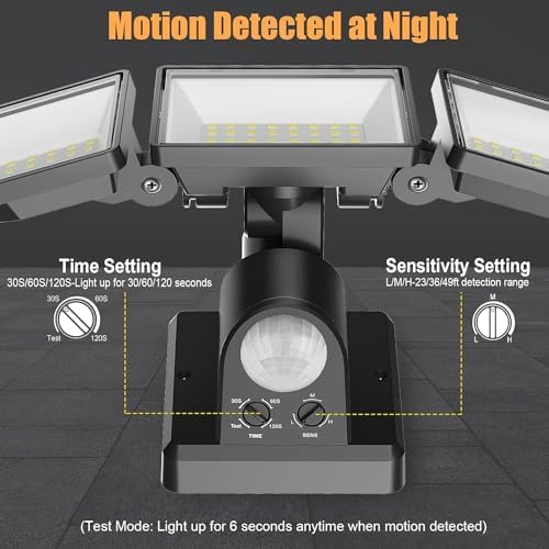 FLITI 38W LED Security Light – 6000LM Motion Sensor Outdoor Floodlight