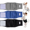 LeerKing Male Dog Belly Bands – Leakproof Reusable Diapers, 3 Pack, XXXL