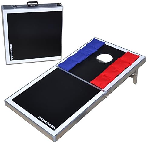 GoSports Aluminum Cornhole Game Set – 4x2 ft Regulation Size with 8 Bags