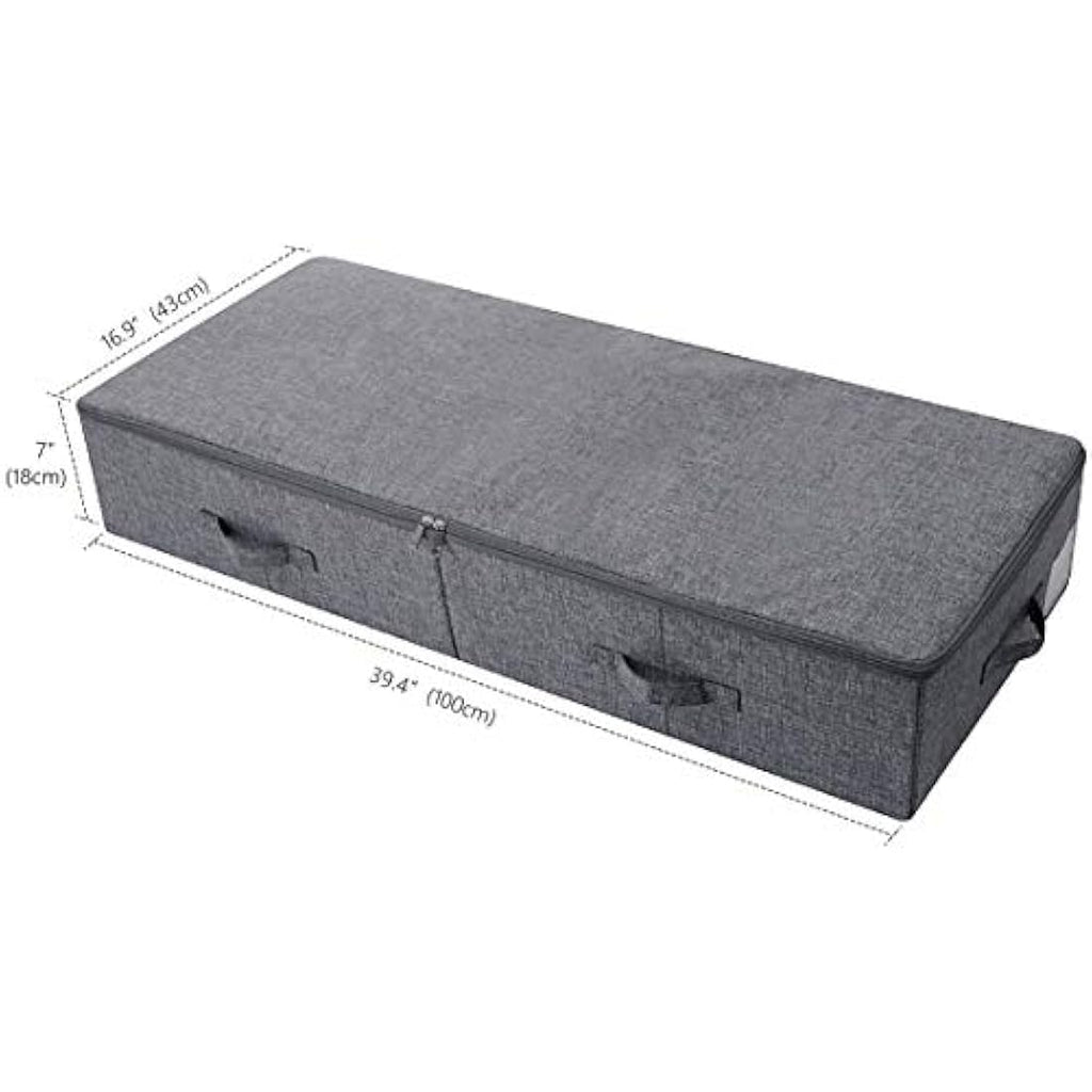 Jolof Store Large Underbed Storage Container for Bedding – Black Gray