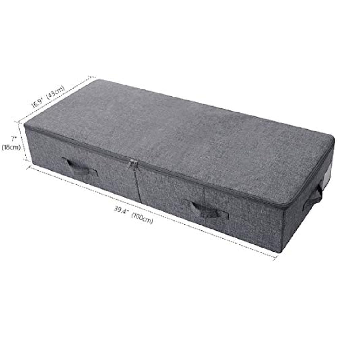Jolof Store Large Underbed Storage Container for Bedding – Black Gray