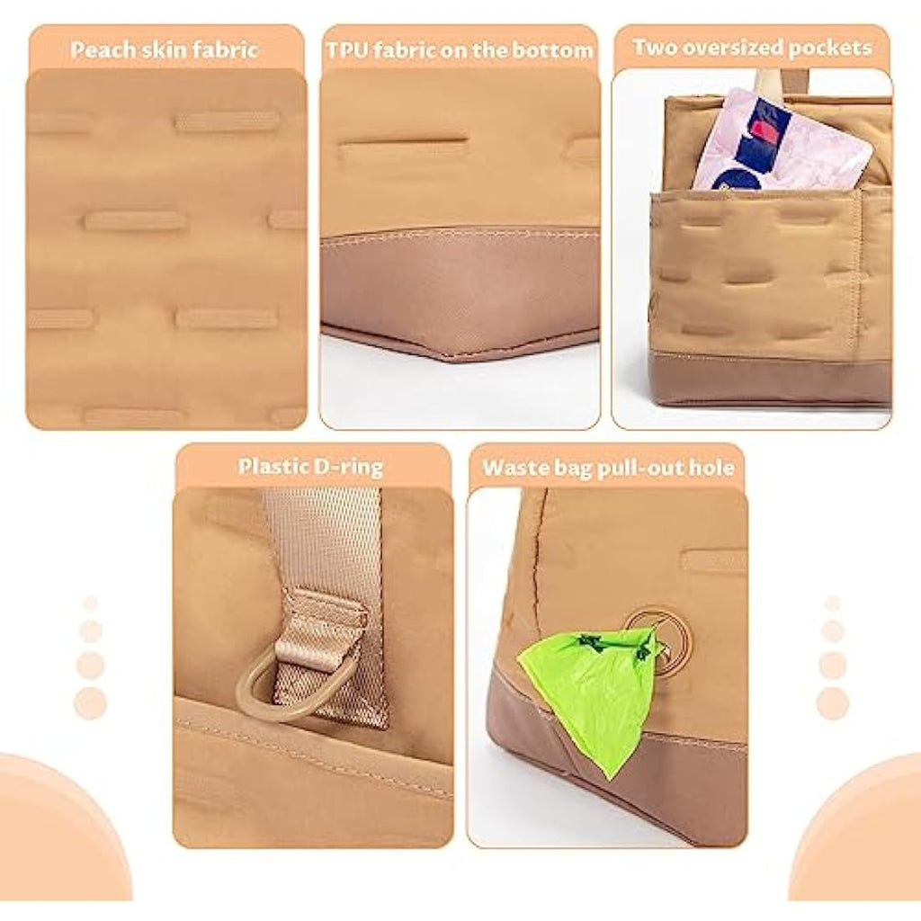Petsfit Soft-Sided Dog Carrier Bag | Warm Pet Tote with TPU Bottom - Khaki