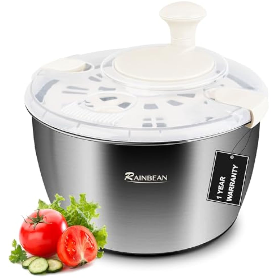 Jolof Store Stainless Steel Salad Spinner | 5 Qt Lettuce Dryer & Washer