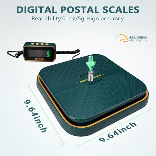 UNIWEIGH Digital Postal Scale – 86lb Shipping Parcel Scale with LCD Display