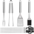 10-Piece Stainless Steel BBQ Tool Set with Storage Bag