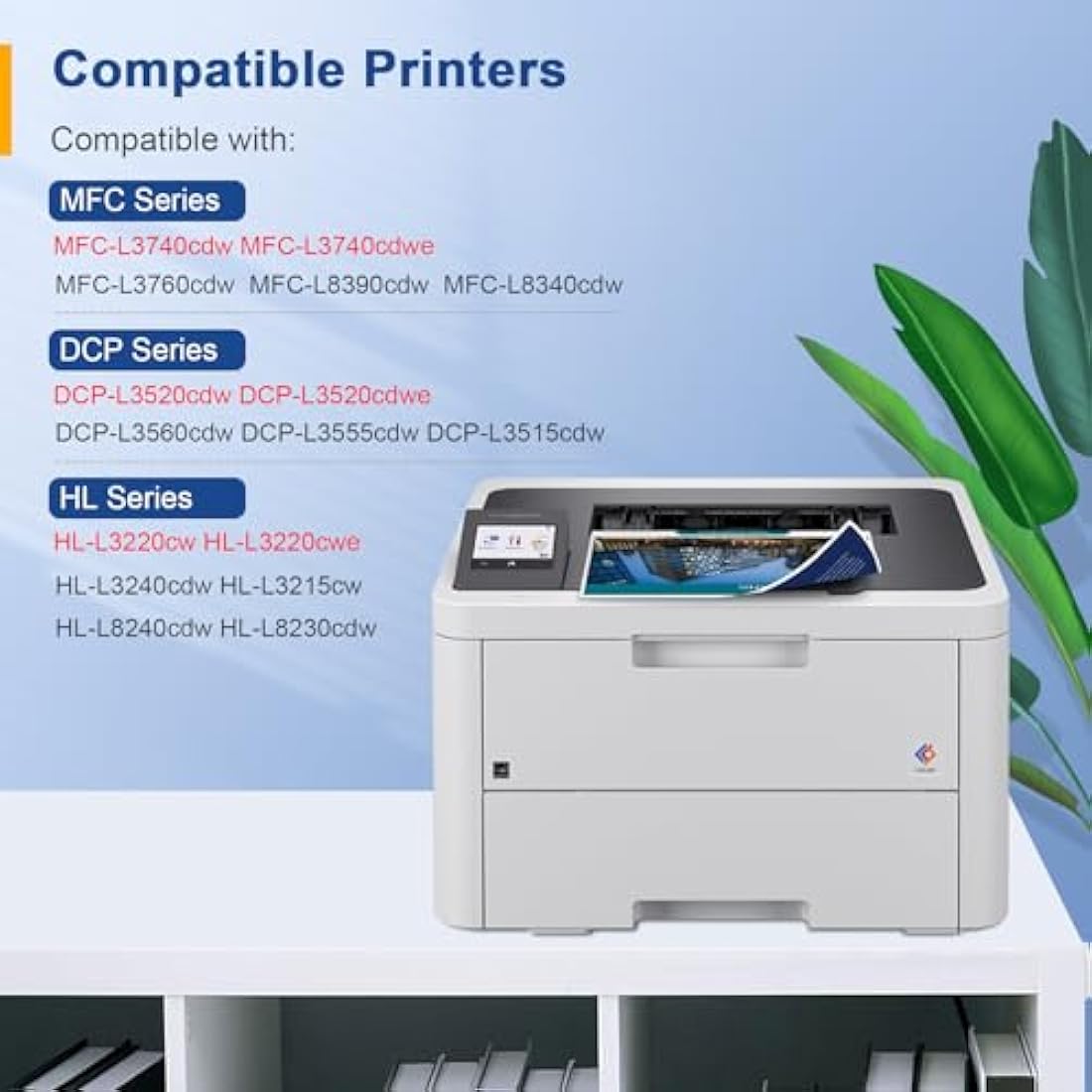 Palmtree TN248XL Compatible Toner Cartridges for Brother HL-L3220CWE | 4-Pack