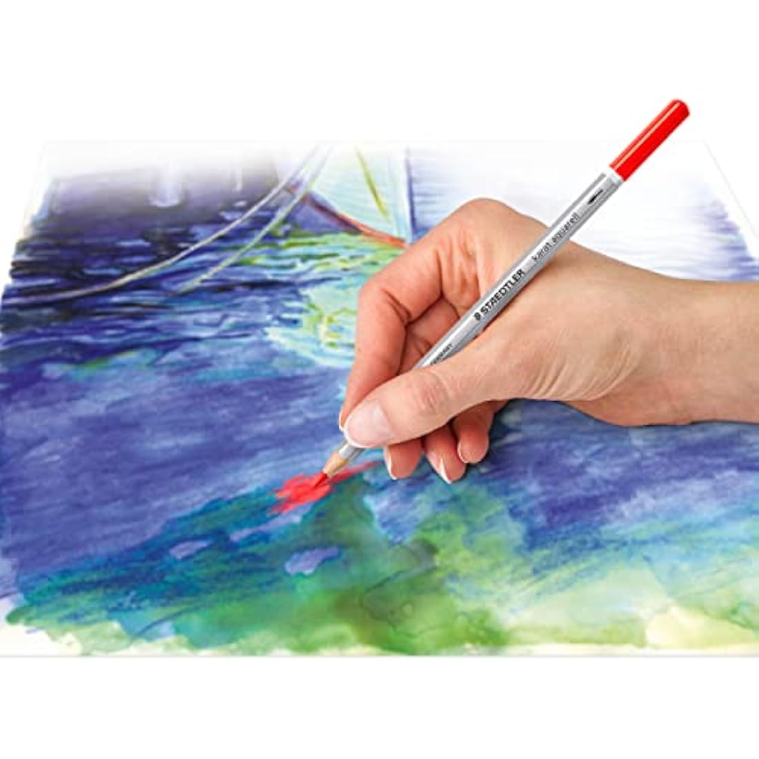 Staedtler Karat Aquarell Watercolour Pencils - Tin of 48 Assorted Colours