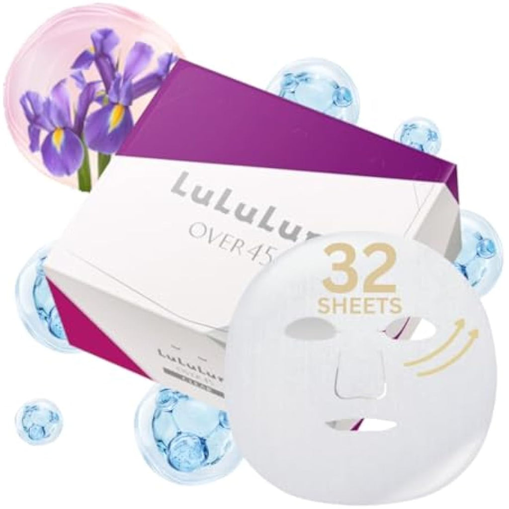 Lululun Over 45 Iris Blue S Face Mask – Anti-Aging Sheet Mask (32pcs)
