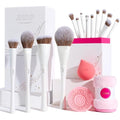 Jessup 14pcs Professional Makeup Brush Set | Pearl White Vegan Beauty Kit