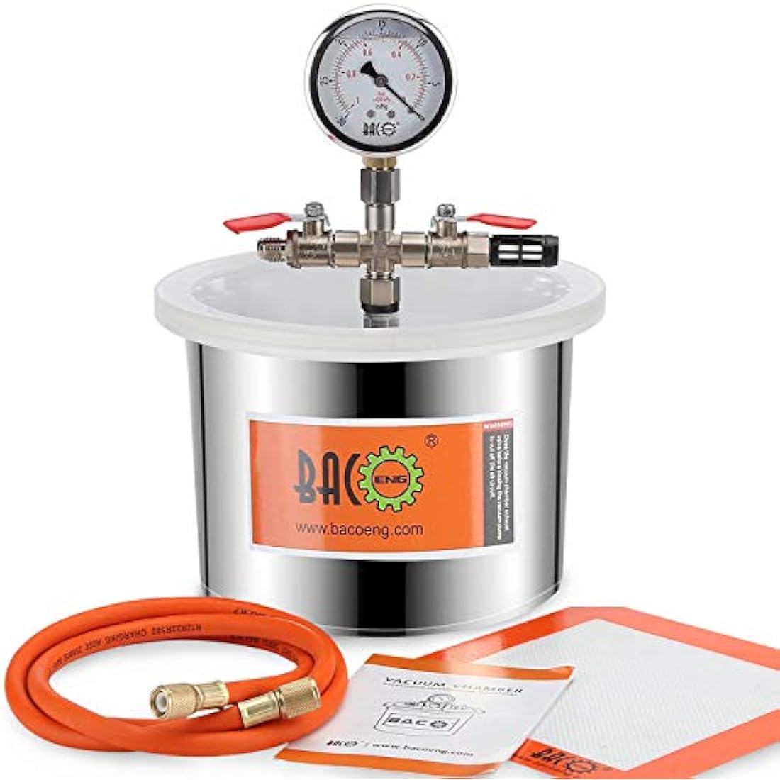 BACOENG 6.8L Vacuum Chamber Kit with 3 CFM Single Stage Pump