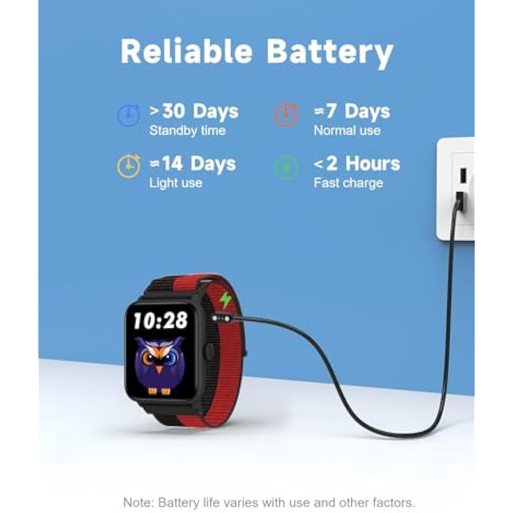 BIGGERFIVE Kids Smart Watch | 1.5" HD Waterproof Fitness Tracker for Ages 5-14