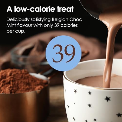 Options Belgian Mint Hot Chocolate - Low Calorie Drink - 30 Sachets