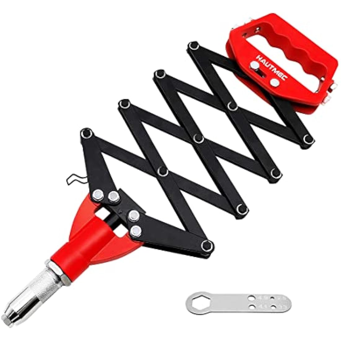 HAUTMEC 12" Lazy Tong Pop Rivet Gun – Heavy-Duty 5-in-1 Riveter