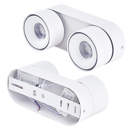 Budbuddy 12W LED Adjustable Ceiling Spotlights | White Aluminum 4000K