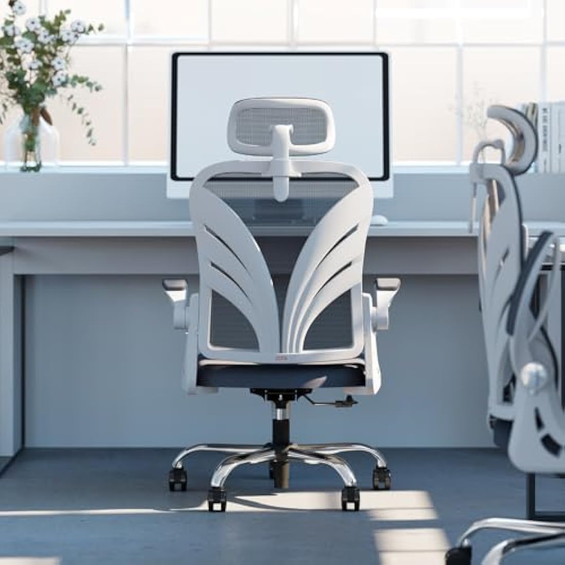HOLLUDLE Ergonomic Mesh Office Chair – Foldable Backrest & Lumbar Support