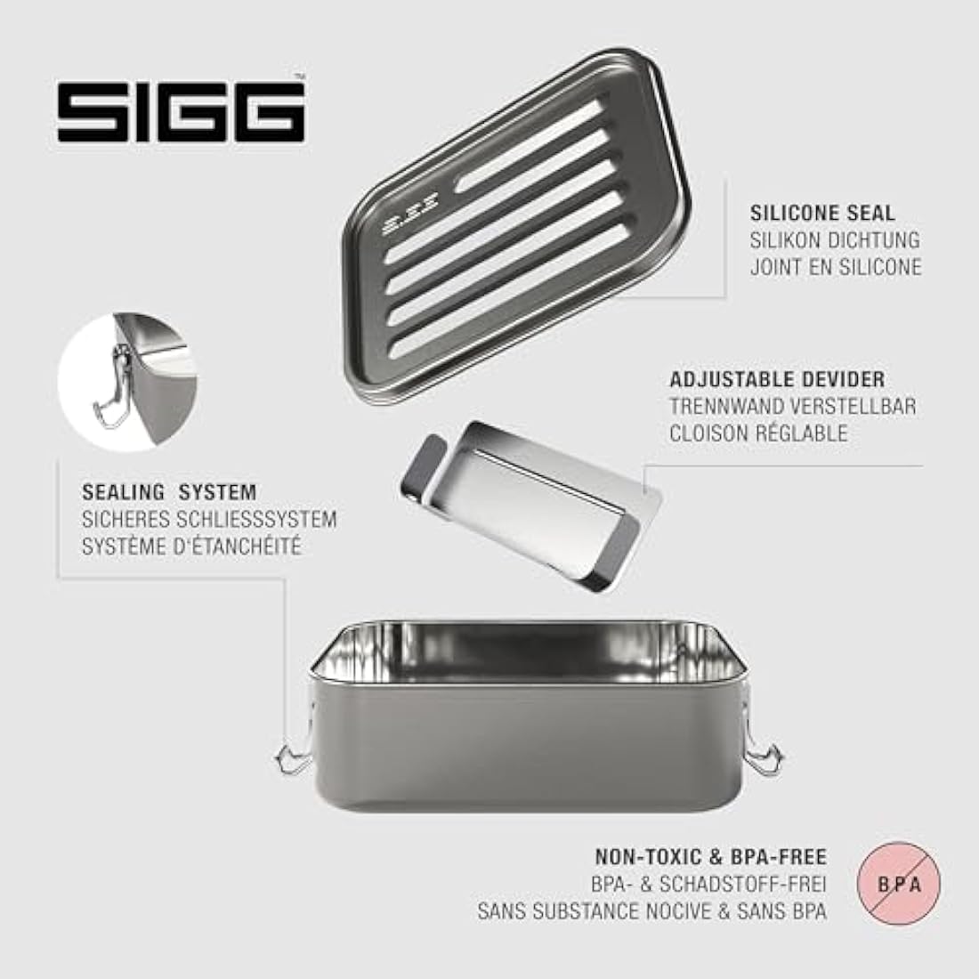 SIGG Gemstone Stainless Steel Lunch Box – Leak-Proof Tiffin Container