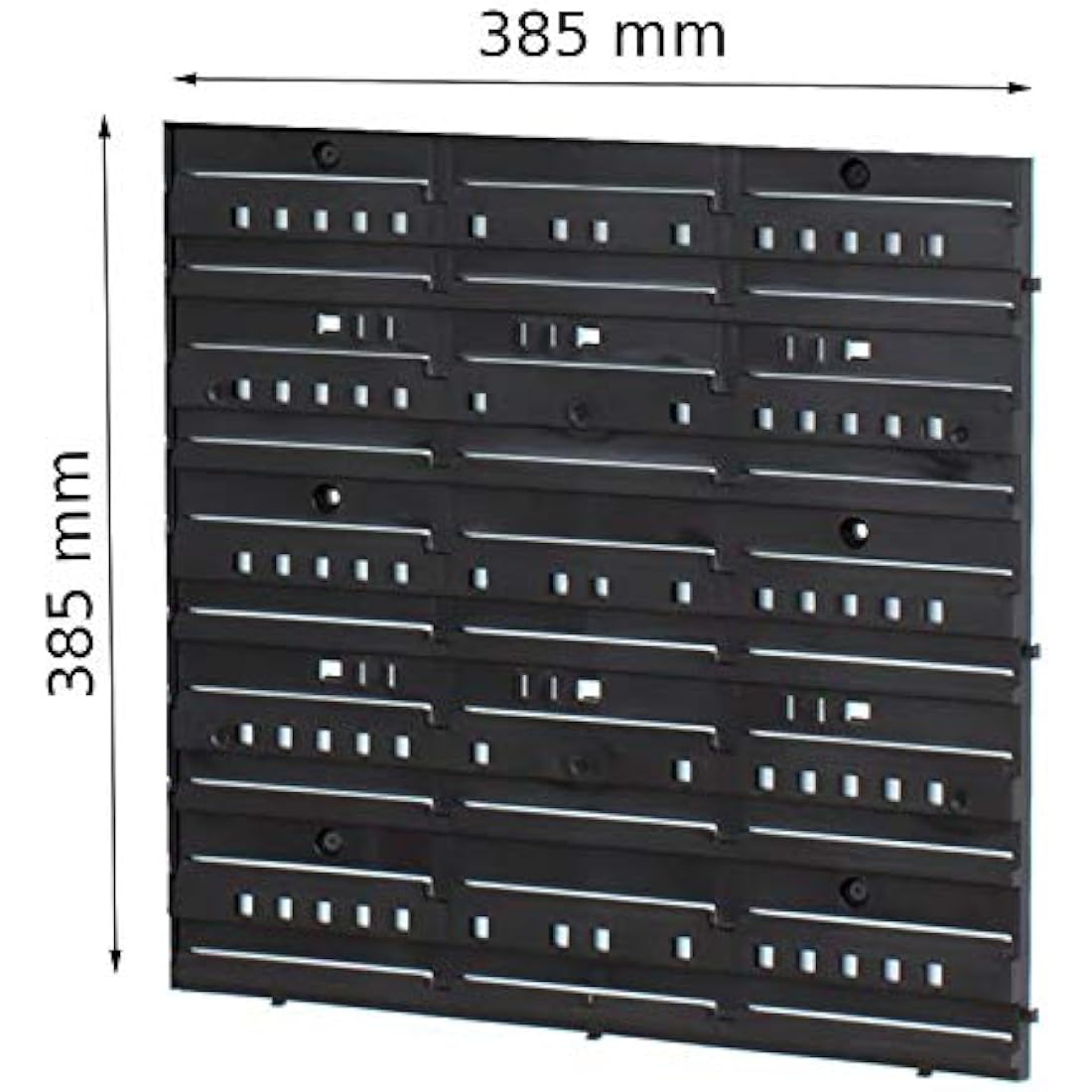 100-Piece XS Storage Bin Set with Wall Mounted Louvre Panel