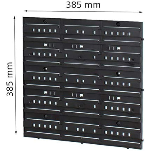 100-Piece XS Storage Bin Set with Wall Mounted Louvre Panel